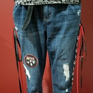Revamped KISS Lace Up Pants - 8/27"
